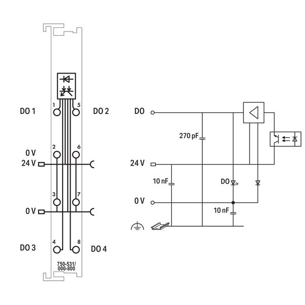 4-channel digital output 24 VDC 0.5 A light gray image 5