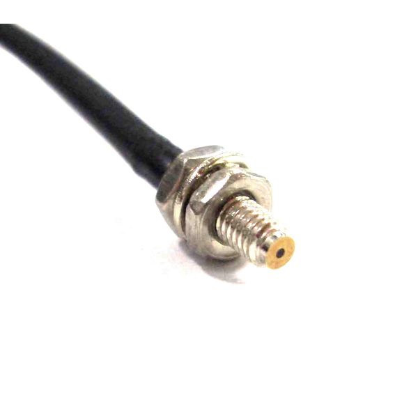 Fiber optic sensor head, diffuse, M3 cylindrical axial, coaxial, R1 fl image 1