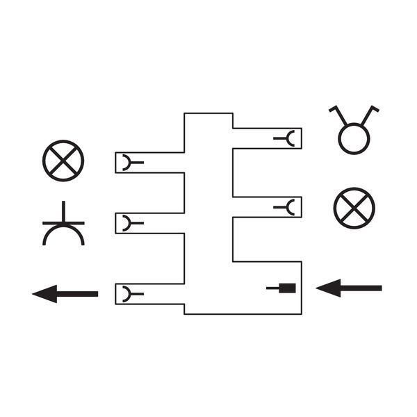 Distribution connector for switches Single-pole switch and series circ image 9