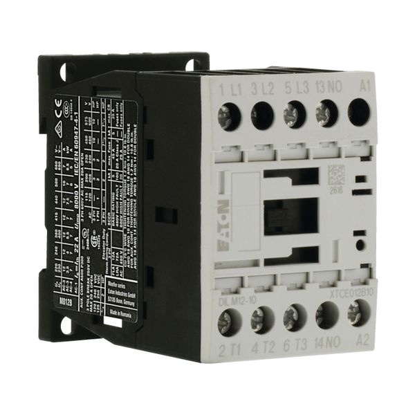 Contactor, 3 pole, 380 V 400 V 5.5 kW, 1 N/O, 220 V DC, DC operation, Screw terminals image 17