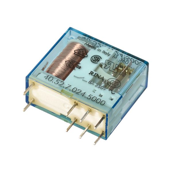 PCB/Plug-in Rel. 5mm.pinning 2CO 8A/5VDC/SEN/Agni+Au (40.52.7.005.5000) image 4