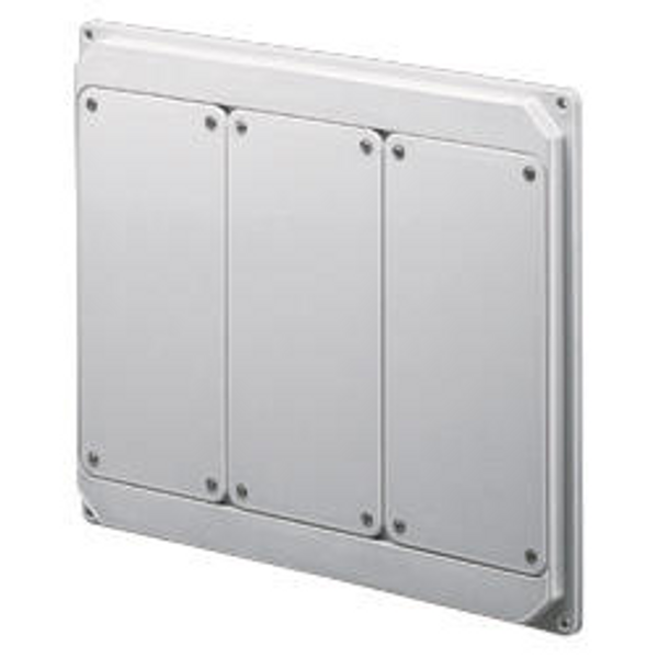 QMC125-200 - FLANGED PANEL FITTED FOR MOUNTING SOCKET OUTLET - 3 VERTICAL IB SOCKET OUTLET 16/32A IP55 - WHITE image 1