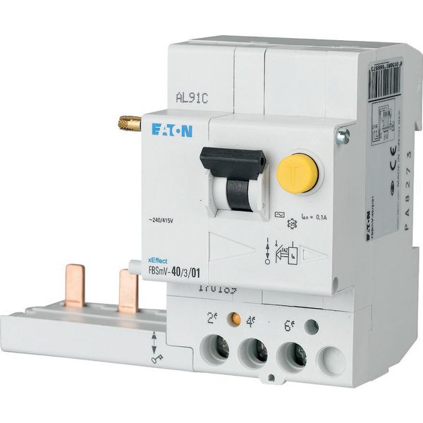 Residual-current circuit breaker trip block for FAZ, 40A, 3p, 100mA, type A image 8