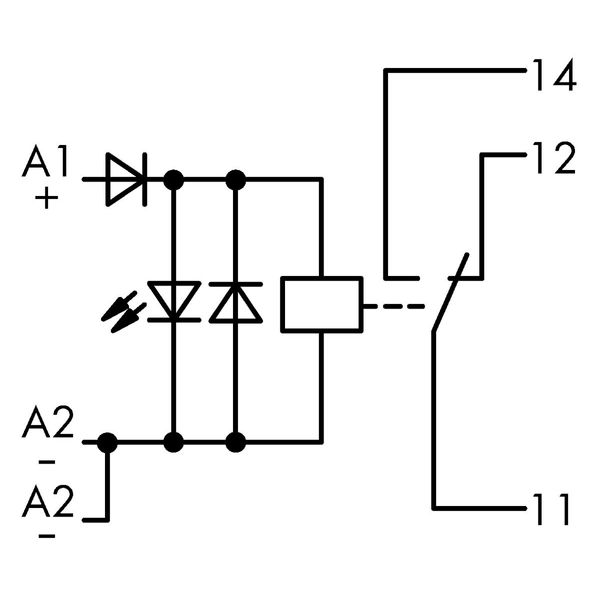 Relay module Nominal input voltage: 24 VDC 1 changeover contact gray image 2