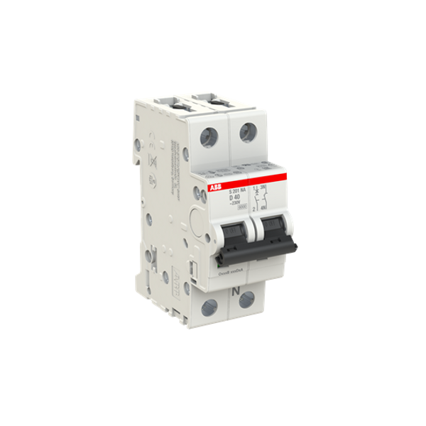 S201-D40NA Miniature Circuit Breaker - 1+NP - D - 40 A image 2