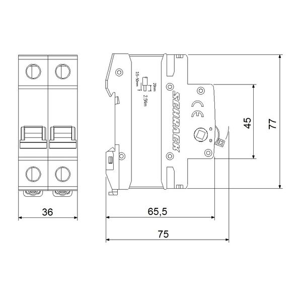 Main Load-Break Switch (Isolator) 32A, 2-pole image 8