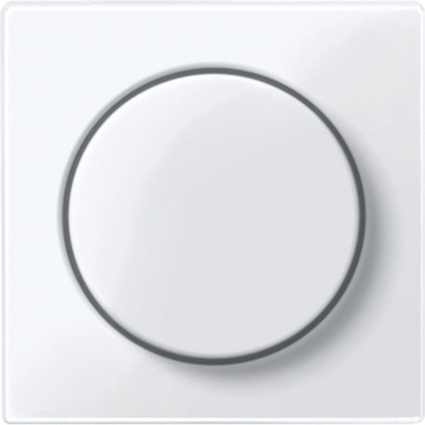 Central plate with rotary knob, active white, glossy, System M image 2