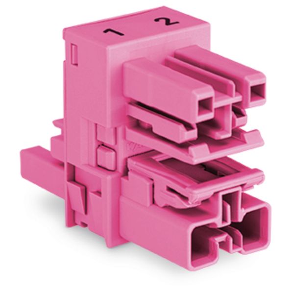 h-distribution connector 2-pole Cod. B pink image 2