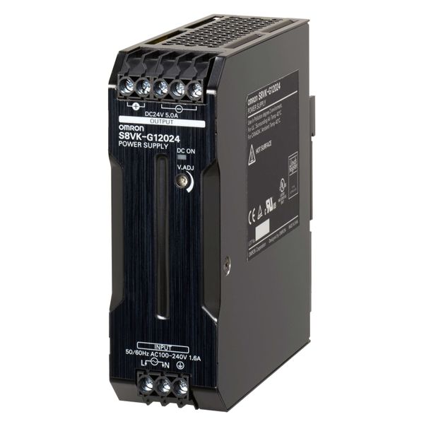Book type power supply, Pro, 120 W, 24VDC, 5A, DIN rail mounting image 1