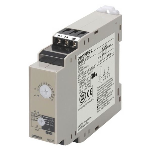 Timer, DIN rail mounting, 22.5 mm, star-delta-delay, 1 to 120s, DPDT, image 1