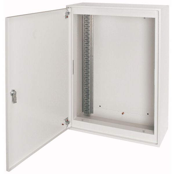 Surface-mount service distribution board with three-point turn-lock, fire-resistant, W 400 mm H 760 mm, white image 1