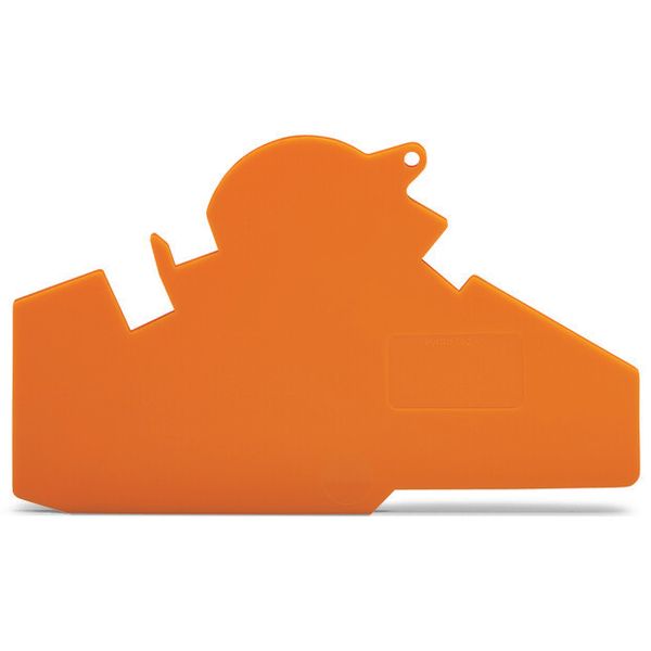 End and separator plate 1.5 mm thick with lock-out seal option orange image 1