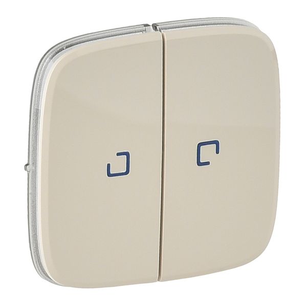 Cover plate Valena Allure - illuminated 2-gang switch/push-button - ivory image 1