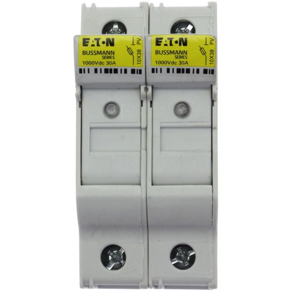 Fuse-holder, LV, 32 A, DC 1000 V, 10 x 38 mm, gPV, 2P, UL, IEC, indicating, DIN rail mount image 3