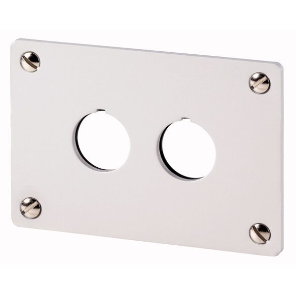Flush mounting plate, 2 mounting locations image 1