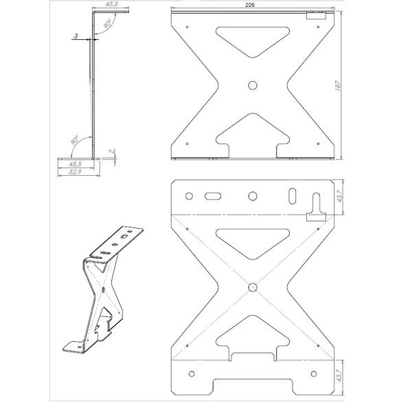 Bracket for surface mounting for Arktur Square LED image 2