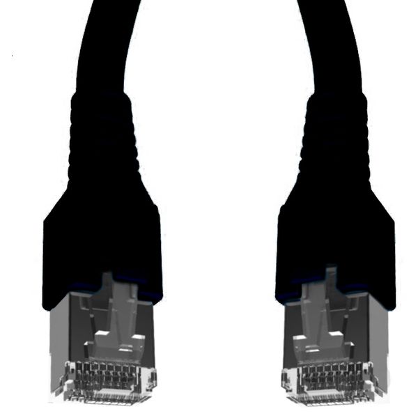 Patchcord RJ45 shielded Cat.6a 10GB, LS0H, black,  10.0m image 2