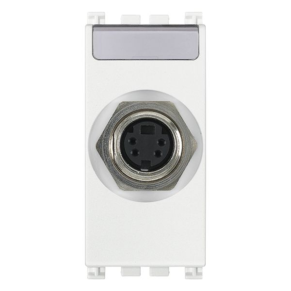 S-Video socket connector white image 1