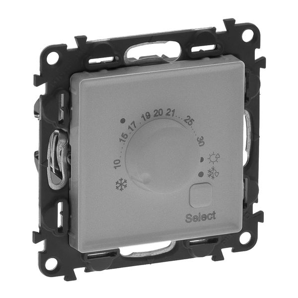 Cover plate Valena Life - electronic room thermostat - with mechanism - alu image 1