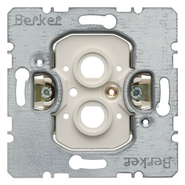 Supporting plate for Ø 10 mm BNC/TNC connector modules, com-tech, whit image 1
