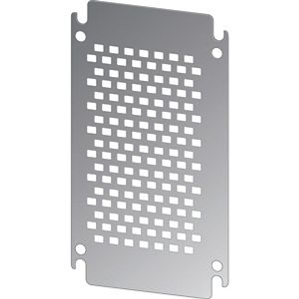 Mounting plate, perforated, galvanized, for HxW=800x800mm image 2