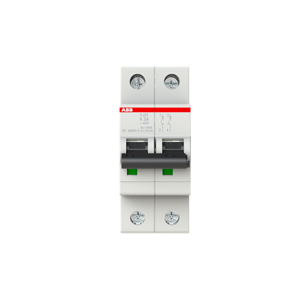 S202-K3 Miniature Circuit Breaker - 2P - K - 3 A image 5