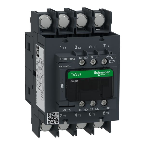 TeSys Deca contactor - 4P(4 NO) - AC-1 - = 440 V 60 A - 220 V DC standard coil image 4