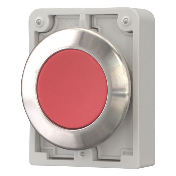 Pushbutton, RMQ-Titan, flat, maintained, red, blank, Front ring stainless steel image 6
