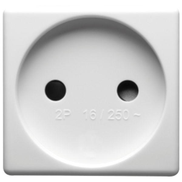 FRENCH STANDARD SOCKET-OUTLET 250V ac - 2P 16A - 2 MODULES - SYSTEM WHITE image 1