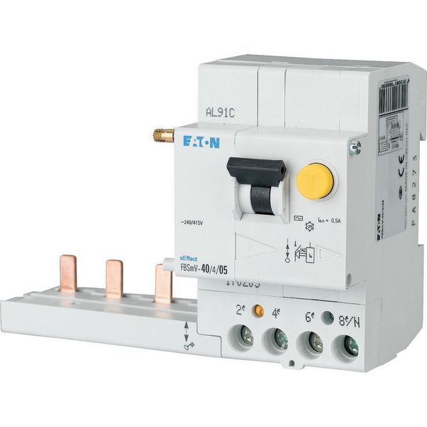 Residual-current circuit breaker trip block for FAZ, 40A, 4p, 1000mA, type AC image 1