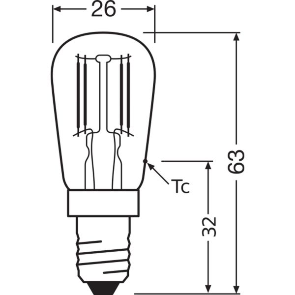 LED SPECIAL T26 2.8W 827 Clear E14 image 6