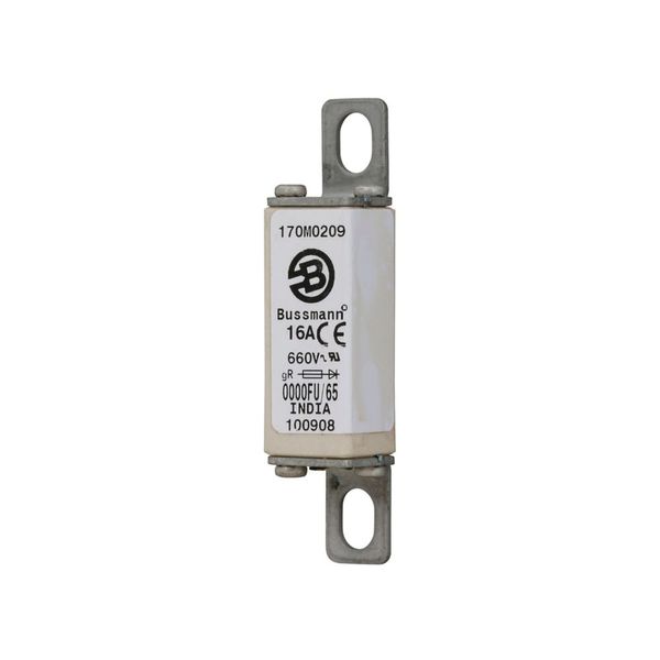 Fuse-link, high speed, 16 A, AC 660 V, size 0000, 18 x 19 x 80 mm, gR, UL image 11