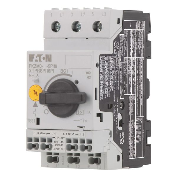Motor-protective circuit-breaker, 3-pole + 1 N/O + 1 N/C, 2.2 kW, 4 - 6.3 A, Feed-side screw terminals/output-side push-in terminals image 10