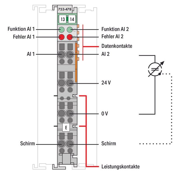 2-channel analog input 0 ... 10 VDC Single-ended light gray image 4