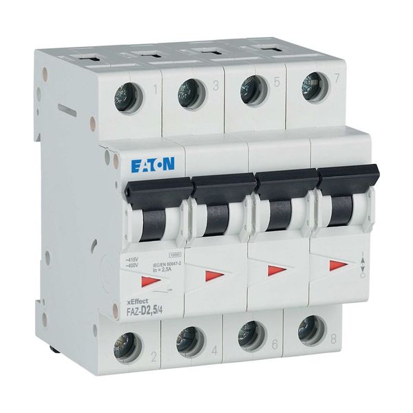 Miniature circuit breaker (MCB), 2.5 A, 4p, characteristic: D image 11