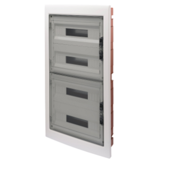 DISTRIBUTION BOARD - PANEL WITH WINDOW AND EXTRACTABLE FRAME - SMOKED DOOR - TERMINAL BLOCK N 2X[(3X16)+(17X10)] E 2X[(3X16)+(17X10)]-(18X4) 72M-IP40 image 1