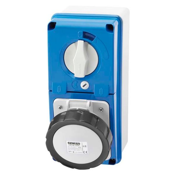 VERTICAL FIXED INTERLOCKED SOCKET OUTLET - WITH BOTTOM - WITH FUSE-HOLDER BASE - 3P+N+E 32A 480-500V - 50/60HZ 7H - IP67 image 2