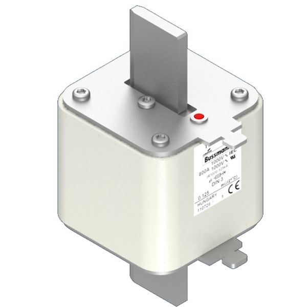 Fuse-link, high speed, 800 A, AC 1000 V, DIN 3, 90 x 75 x 150 mm, aR, DIN, IEC, single indicator image 3