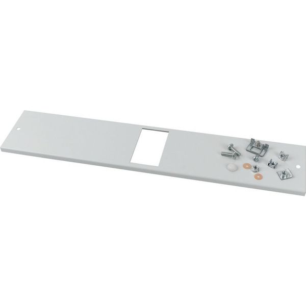 Front cover, +mounting kit, for PKZ4, horizontal, 3p, HxW=100x425mm, grey image 3