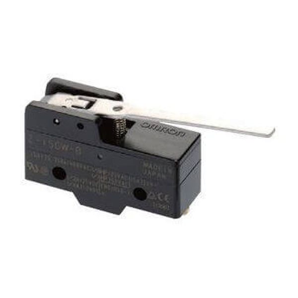 General purpose basic switch, low force hinge lever, SPDT, 15A image 2