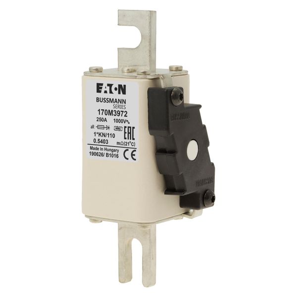 Fuse-link, high speed, 250 A, AC 1000 V, compact DIN 1, 43 x 61 x 138 mm, aR, DIN, IEC, type K indicator image 5