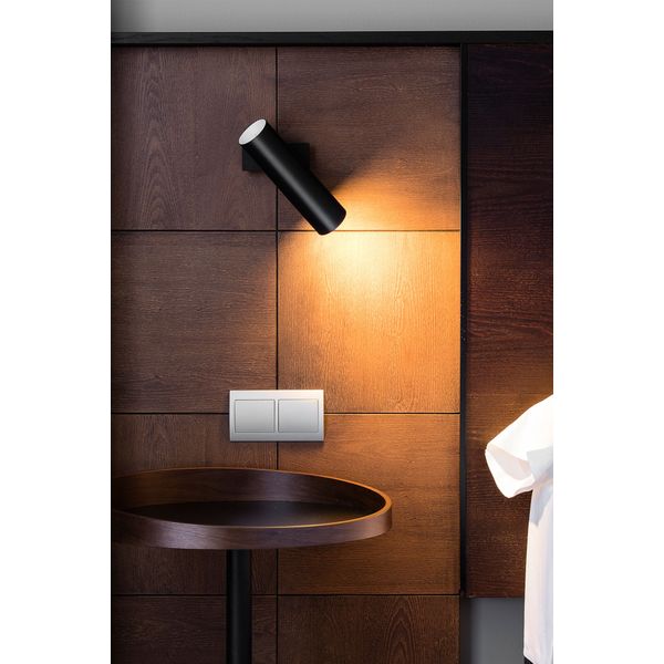 LINK BLACK WALL LAMP 1 X GU10 11W image 1