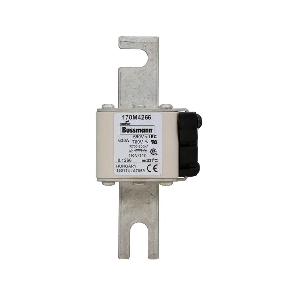 Fuse-link, high speed, 630 A, AC 690 V, DIN 1, 53 x 69 x 138 mm, aR, DIN, IEC, single indicator image 11