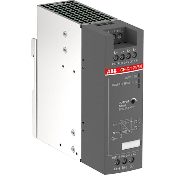 CP-C.1 24/5.0-C Power supply In:100-240VAC/90-300VDC Out:DC 24V/5A image 1