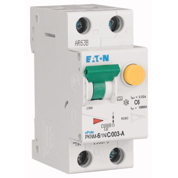 RCD/MCB combination, 6 A, 30 mA, MCB trip characteristic: C, 1p+N, RCD trip characteristic: A image 3