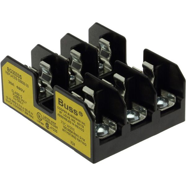 Fuse-block, low voltage, 30 A, AC 480 V, DC 480 V, 61 x 31 x 76 mm, 3P, UL, CSA image 3