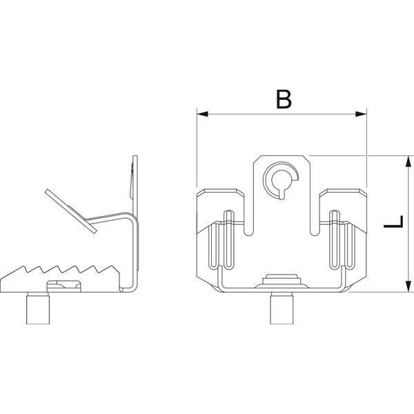 BCUTB 8-12,5 M6 Beam clamp with threaded bolt M6x9mm 8-12,5mm image 2