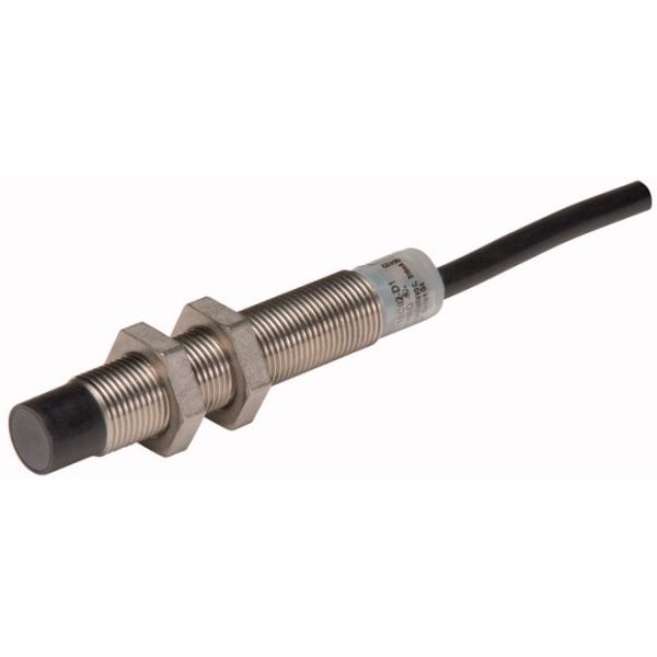 Proximity switch, E57 Premium+ Series, 1 NC, 3-wire, 6 - 48 V DC, M12 x 1 mm, Sn= 6 mm, Semi-shielded, PNP, Stainless steel, 2 m connection cable image 1