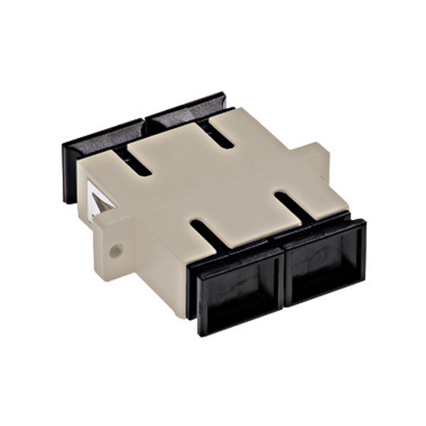 Standard SC-Duplex Coupling MM Polymer case beige image 1