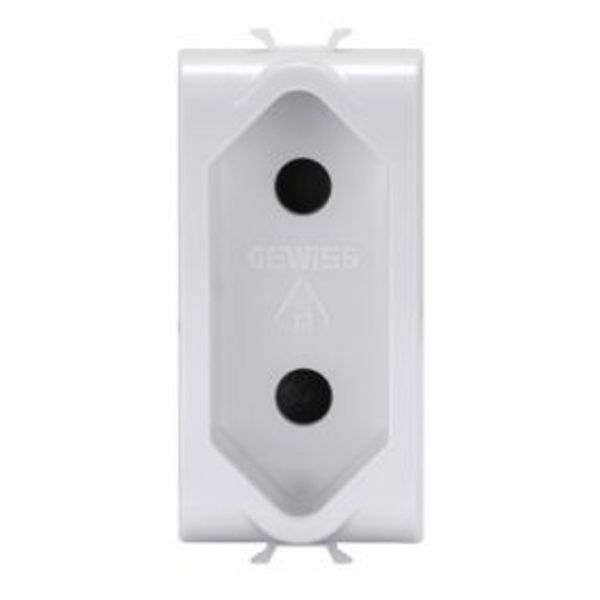 ISRAELI STANDARD SOCKET-OUTLET - 250 V ac - 2P 10 A - 1 MODULE - SATIN WHITE - CHORUSMART image 1